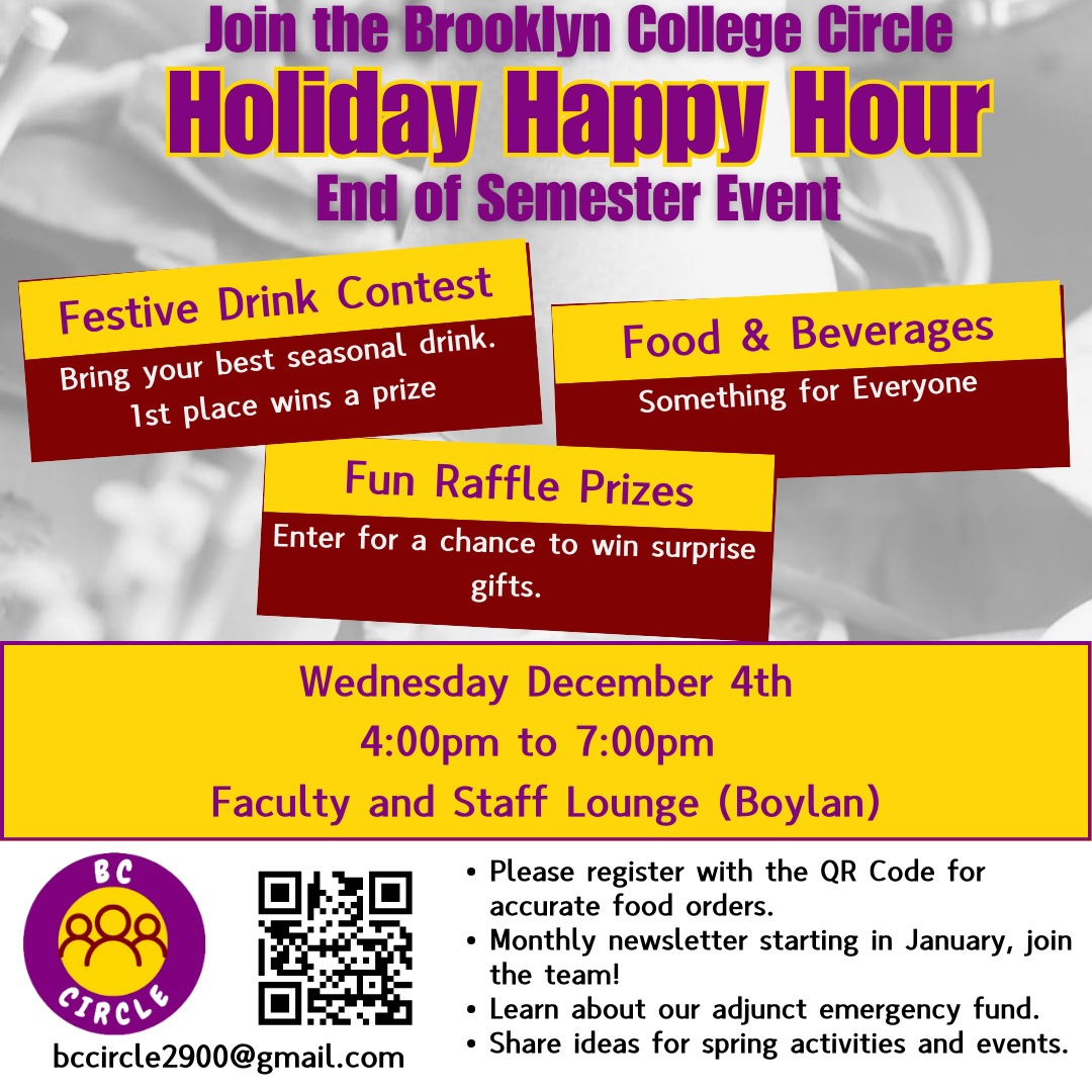 BC Circle Holiday Happy Hour Poster