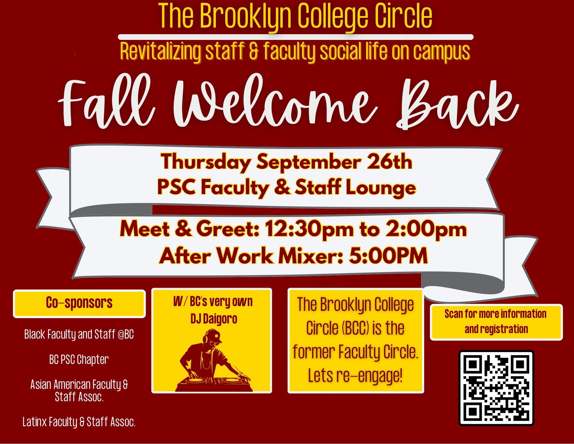 BCC Welcome Back Flyer