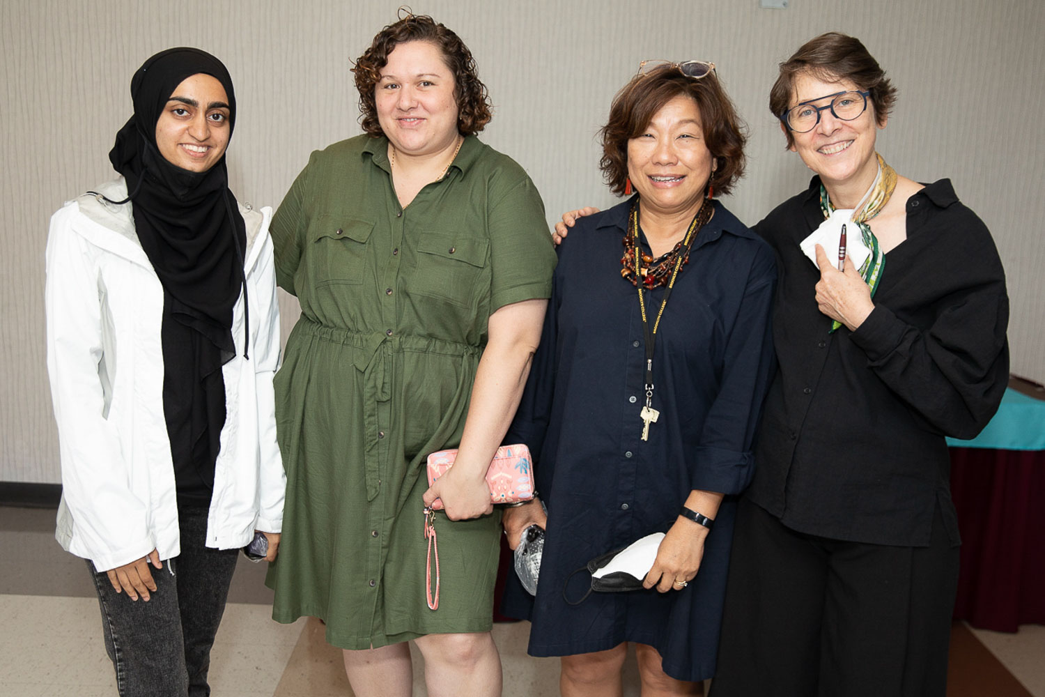 Director of the Women’s Center Sau-Fong Au (Second from Right) welcomes the new LGBTQ Resource Center Director Kelly Spivey (Right) at an event in the fall. The center has received $40,000 from the CUNY LGBTQIA+ Consortium for events and other support programing initiatives for the 2022–2023 academic year.