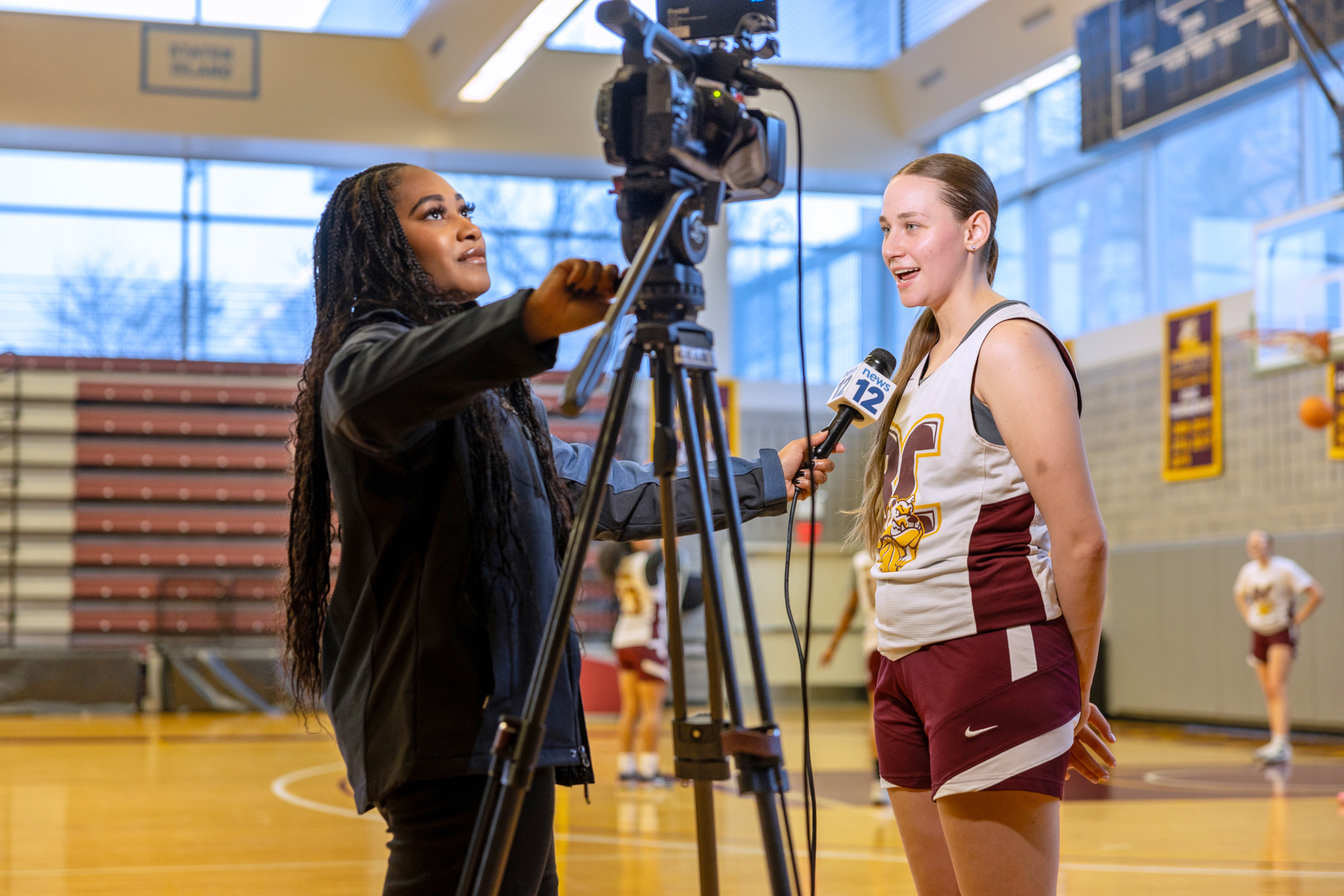 News 12 visited campus to cover the women’s basketball team as they geared up for NCAA Division III tournament after winning a fourth straight CUNY title.