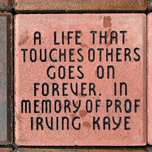 Irving Alan Kaye's brick