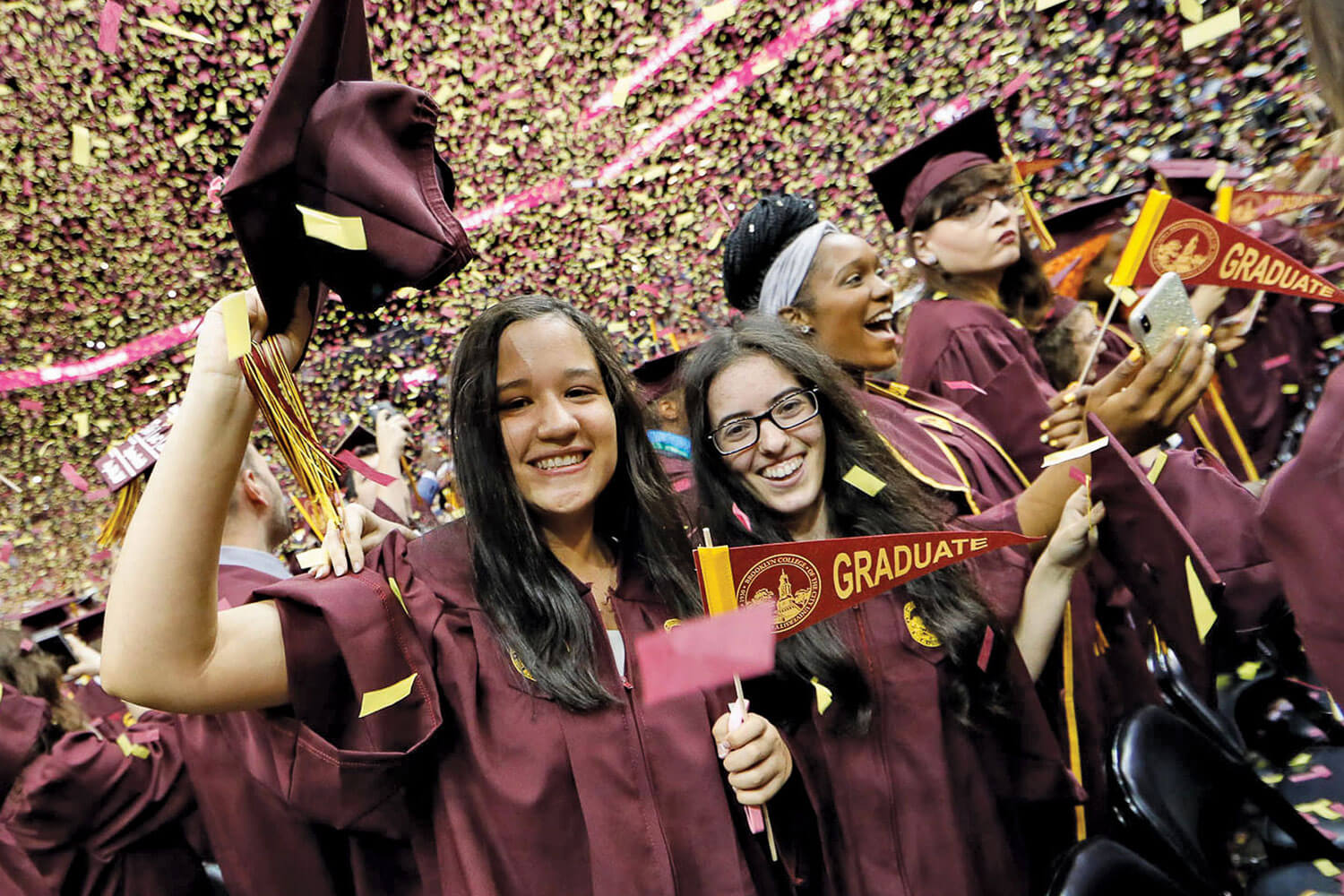 2019 Commencement Ceremony, May 30, 2019. Students celebrate their new status as graduates.