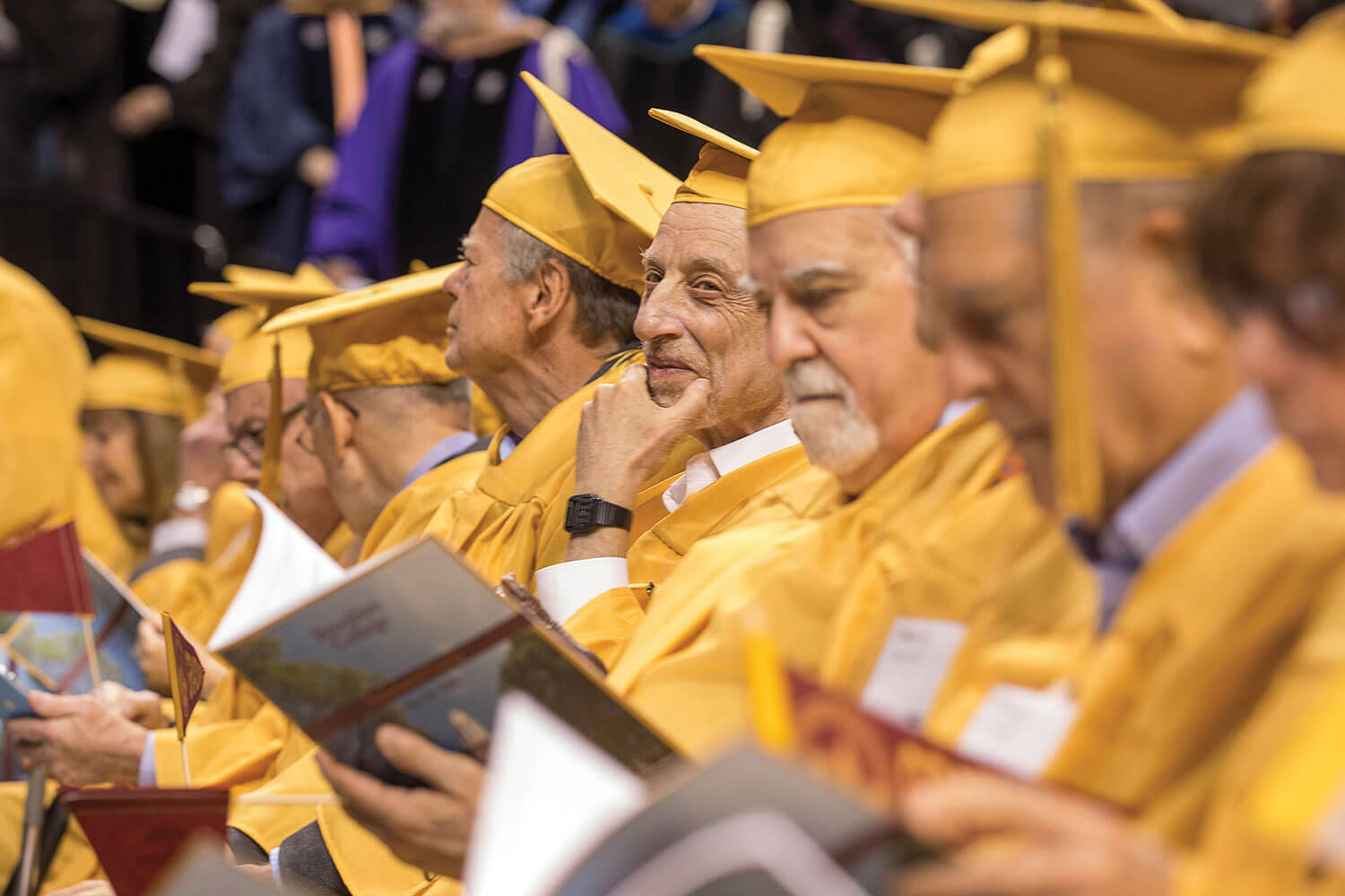 2019 Commencement Ceremony, May 30, 2019. Members of the 50th Anniversary Class
