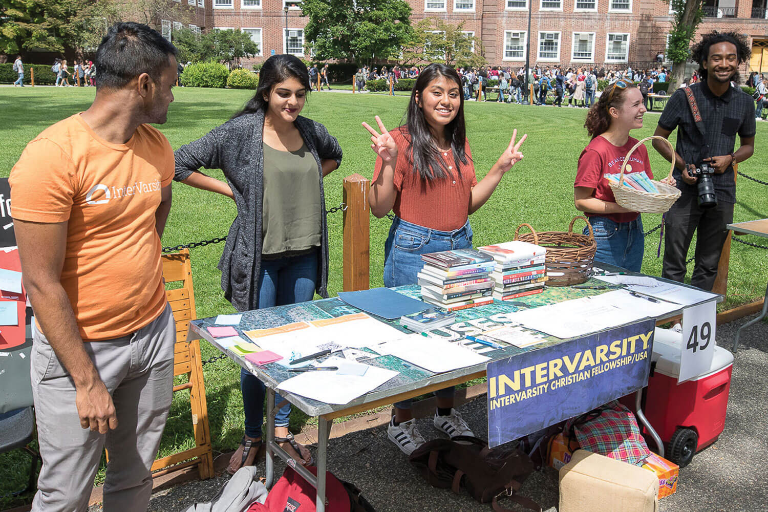 Students participate in the annual Involvement Fair held on campus each year to help welcome incoming freshman and transfer students.