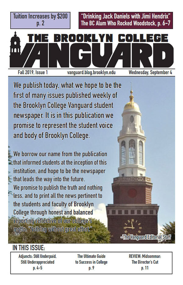 The first issue of the new Vanguard.