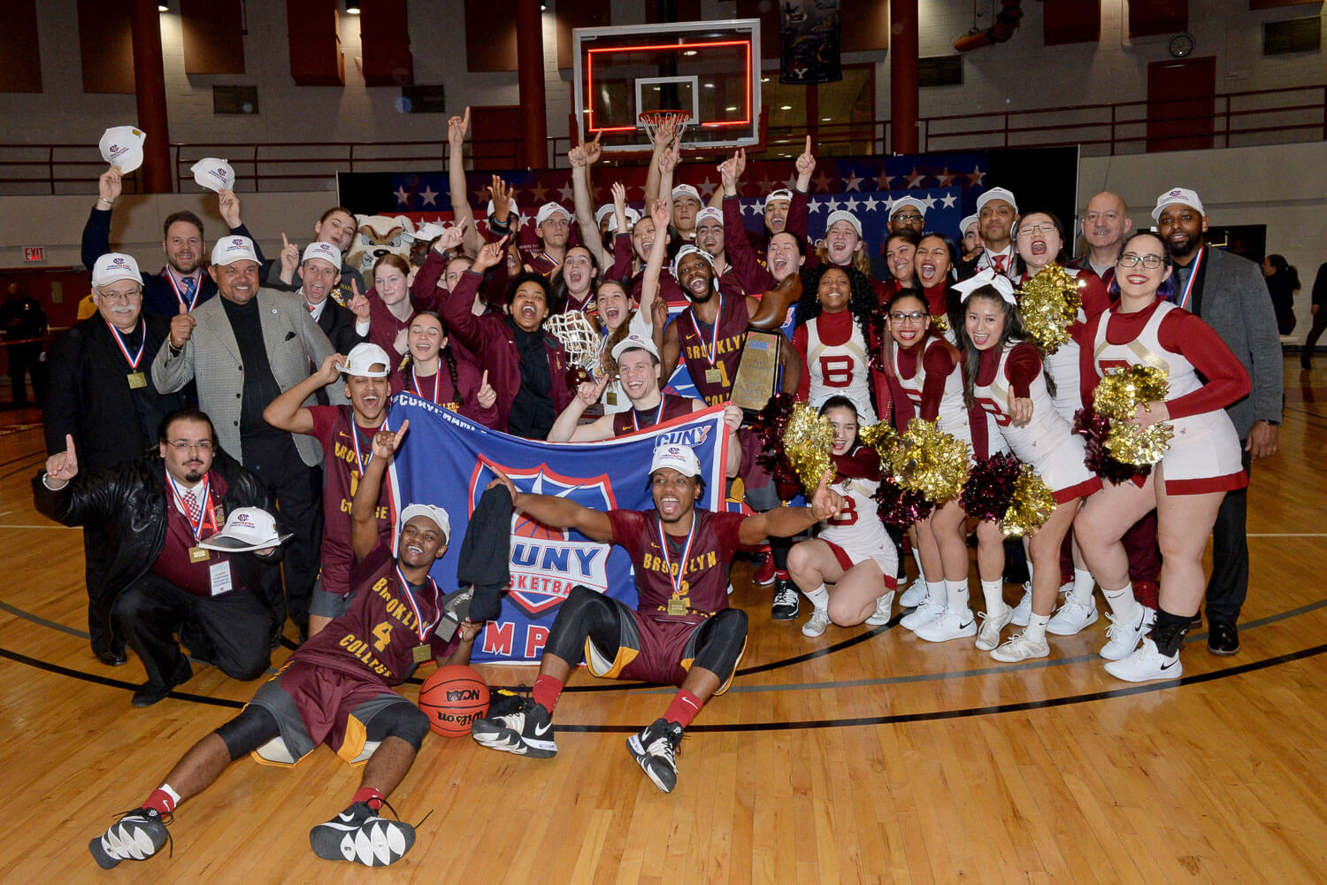 The Brooklyn College Women's and Men's Basketball teams are crowned CUNYAC Champions in the same year for the first time in the school's history.