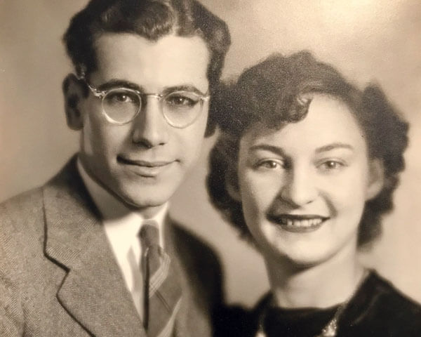 Hyman and Helen Zimmerberg's wedding portrait, 1943